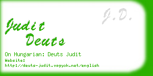 judit deuts business card